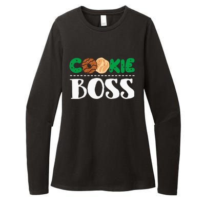 Funny Cookie Boss Girl Troop Leader Family Matching Womens CVC Long Sleeve Shirt