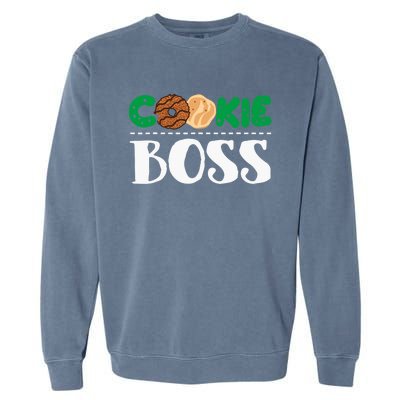 Funny Cookie Boss Girl Troop Leader Family Matching Garment-Dyed Sweatshirt