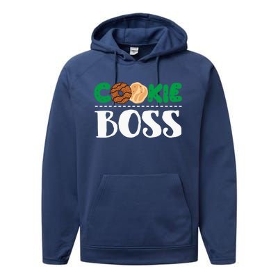 Funny Cookie Boss Girl Troop Leader Family Matching Performance Fleece Hoodie