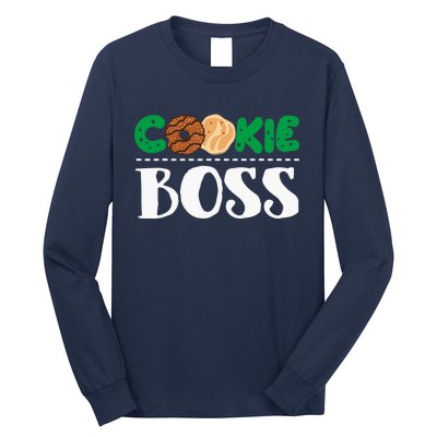 Funny Cookie Boss Girl Troop Leader Family Matching Long Sleeve Shirt