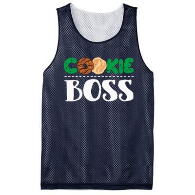 Funny Cookie Boss Girl Troop Leader Family Matching Mesh Reversible Basketball Jersey Tank