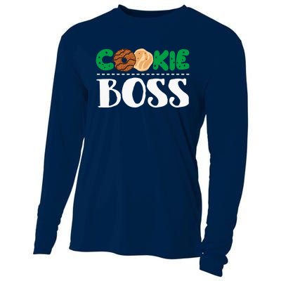 Funny Cookie Boss Girl Troop Leader Family Matching Cooling Performance Long Sleeve Crew