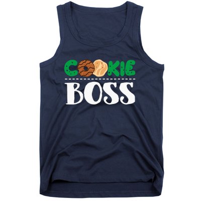 Funny Cookie Boss Girl Troop Leader Family Matching Tank Top