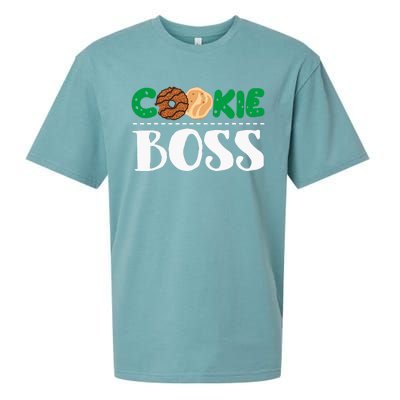 Funny Cookie Boss Girl Troop Leader Family Matching Sueded Cloud Jersey T-Shirt