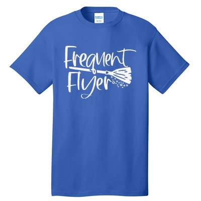 Funny Cute Broomstick Frequent Flyer Witch Halloween Tall T-Shirt