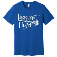 Funny Cute Broomstick Frequent Flyer Witch Halloween Premium T-Shirt