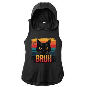 Funny Cat Bruh For Ns Meme Graphic Ladies PosiCharge Tri-Blend Wicking Draft Hoodie Tank