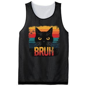 Funny Cat Bruh For Ns Meme Graphic Mesh Reversible Basketball Jersey Tank