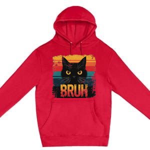 Funny Cat Bruh For Ns Meme Graphic Premium Pullover Hoodie