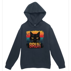 Funny Cat Bruh For Ns Meme Graphic Urban Pullover Hoodie