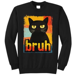 Funny Cat Bruh For Ns Women Meme Graphic Sweatshirt