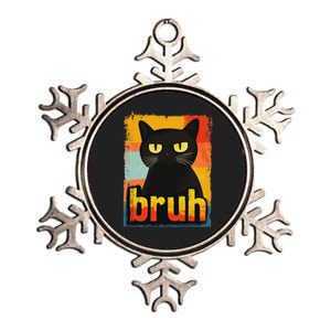 Funny Cat Bruh For Ns Women Meme Graphic Metallic Star Ornament