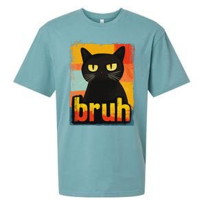 Funny Cat Bruh For Ns Women Meme Graphic Sueded Cloud Jersey T-Shirt