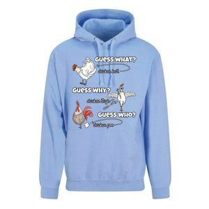 Funny Chicken Butt Guess Why Chicken Thigh Guess Who Poo Funny Gift Unisex Surf Hoodie