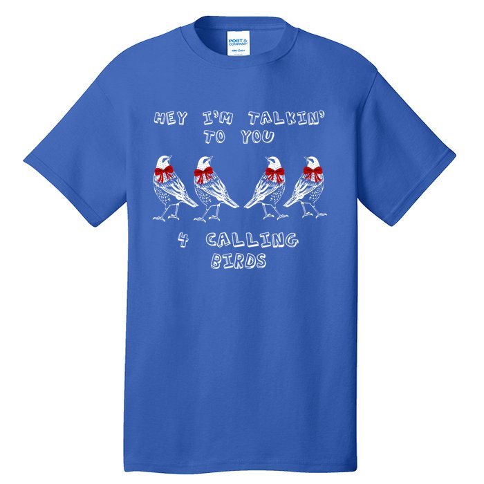 Four Calling Birds Funny Twelve Days Of Christmas Gift Tall T-Shirt