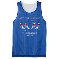 Four Calling Birds Funny Twelve Days Of Christmas Gift Mesh Reversible Basketball Jersey Tank