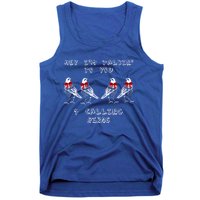 Four Calling Birds Funny Twelve Days Of Christmas Gift Tank Top