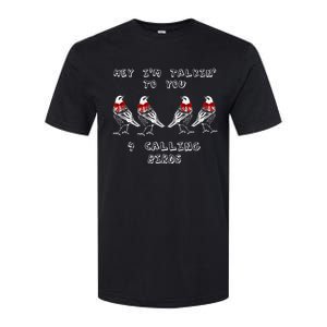 Four Calling Birds Funny Twelve Days Of Christmas Gift Softstyle CVC T-Shirt