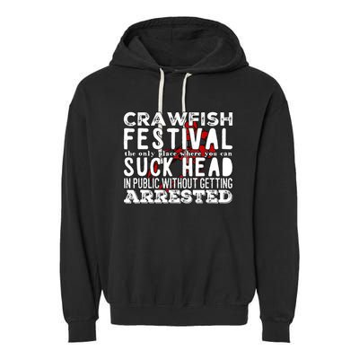 Funny Crawfish Boil Festival Garment-Dyed Fleece Hoodie