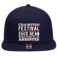 Funny Crawfish Boil Festival 7 Panel Mesh Trucker Snapback Hat