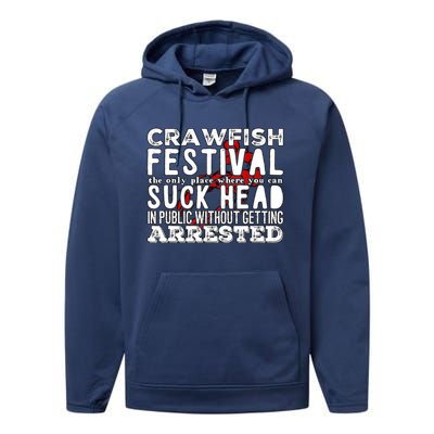 Funny Crawfish Boil Festival Performance Fleece Hoodie