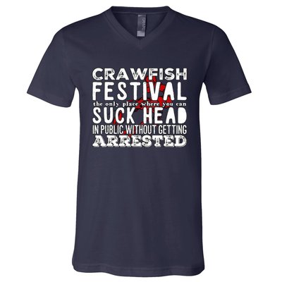 Funny Crawfish Boil Festival V-Neck T-Shirt