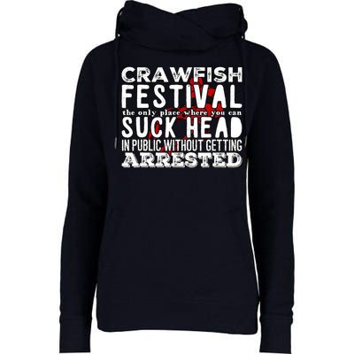 Funny Crawfish Boil Festival Womens Funnel Neck Pullover Hood