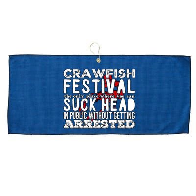 Funny Crawfish Boil Festival Large Microfiber Waffle Golf Towel