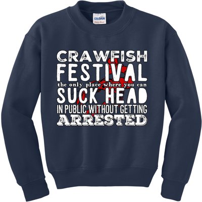 Funny Crawfish Boil Festival Kids Sweatshirt