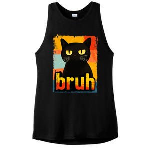 Funny Cat Bruh For Ns Women Meme Graphic Ladies PosiCharge Tri-Blend Wicking Tank