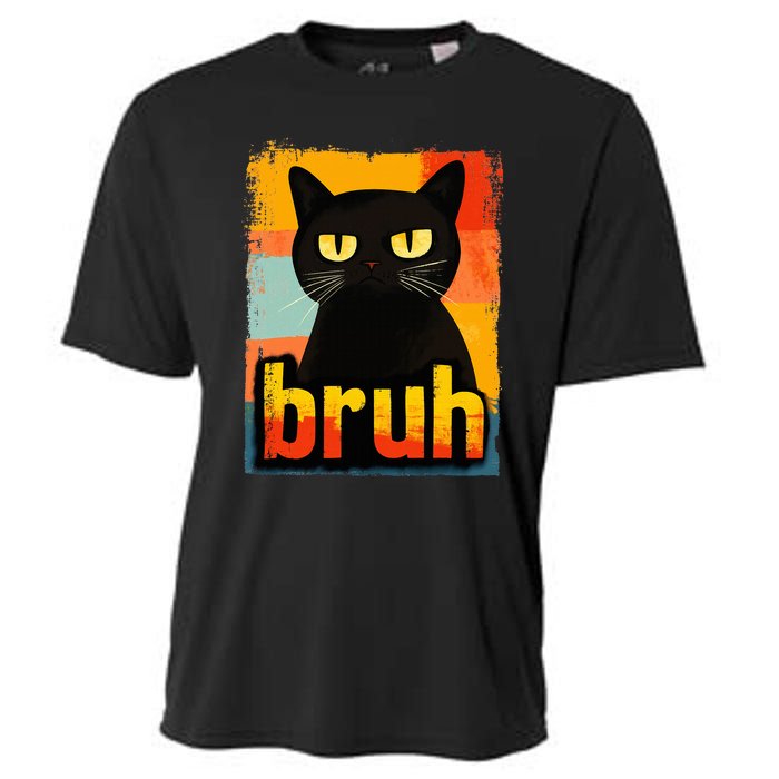 Funny Cat Bruh For Ns Women Meme Graphic Cooling Performance Crew T-Shirt