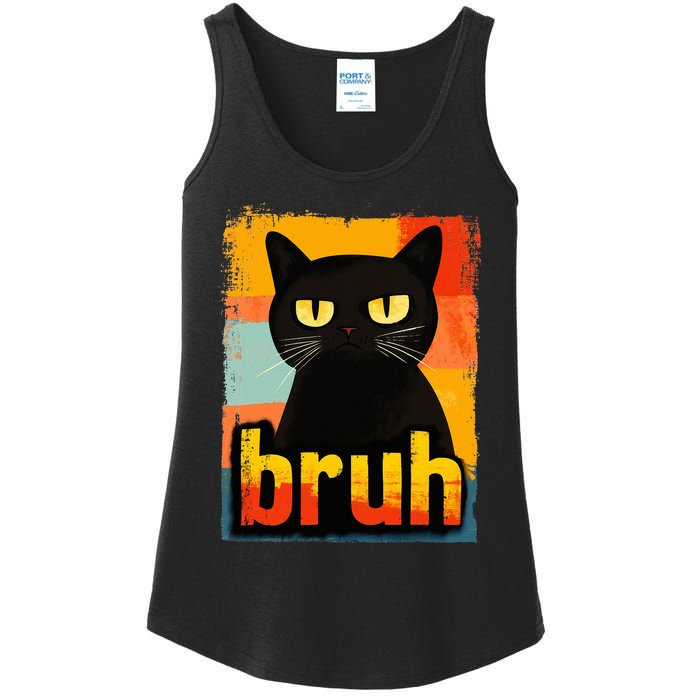 Funny Cat Bruh For Ns Women Meme Graphic Ladies Essential Tank