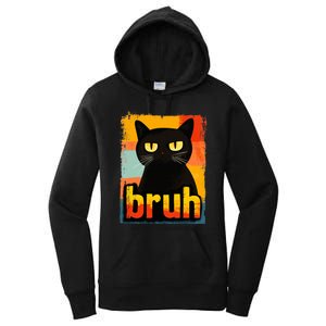 Funny Cat Bruh For Ns Women Meme Graphic Women's Pullover Hoodie