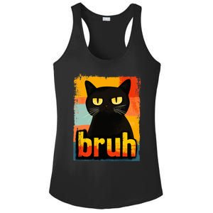 Funny Cat Bruh For Ns Women Meme Graphic Ladies PosiCharge Competitor Racerback Tank