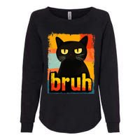 Funny Cat Bruh For Ns Women Meme Graphic Womens California Wash Sweatshirt