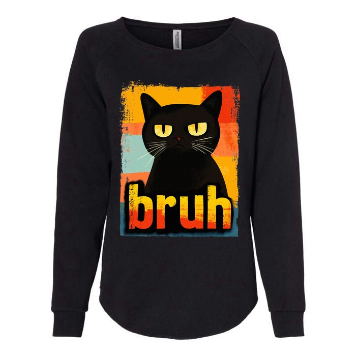 Funny Cat Bruh For Ns Women Meme Graphic Womens California Wash Sweatshirt