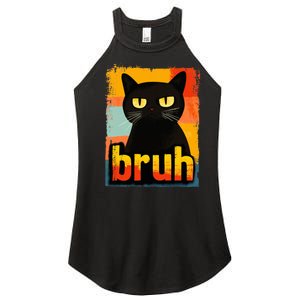 Funny Cat Bruh For Ns Women Meme Graphic Women's Perfect Tri Rocker Tank