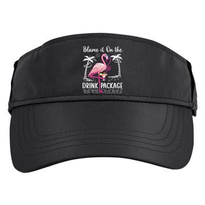 Flamingo Cruise Blame It On The Drink Package Drinking Booze Adult Drive Performance Visor