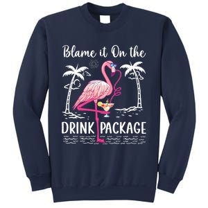 Flamingo Cruise Blame It On The Drink Package Drinking Booze Sweatshirt