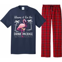 Flamingo Cruise Blame It On The Drink Package Drinking Booze Pajama Set