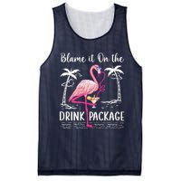 Flamingo Cruise Blame It On The Drink Package Drinking Booze Mesh Reversible Basketball Jersey Tank