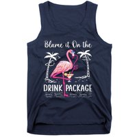 Flamingo Cruise Blame It On The Drink Package Drinking Booze Tank Top