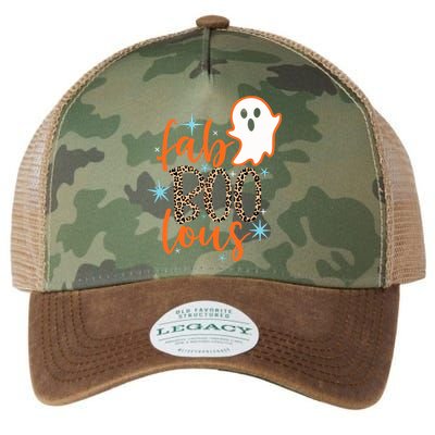 Funny Cute Boo Ghost Halloween Fab-Boo Lous Leopard Legacy Tie Dye Trucker Hat