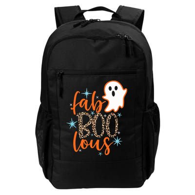 Funny Cute Boo Ghost Halloween Fab-Boo Lous Leopard Backpack