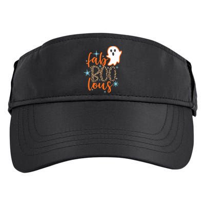 Funny Cute Boo Ghost Halloween Fab-Boo Lous Leopard Adult Drive Performance Visor