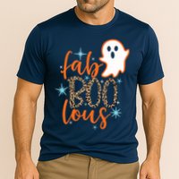 Funny Cute Boo Ghost Halloween Fab-Boo Lous Leopard Cooling Performance Crew T-Shirt