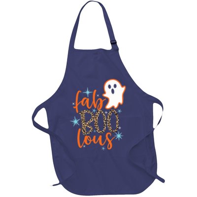 Funny Cute Boo Ghost Halloween Fab-Boo Lous Leopard Apron