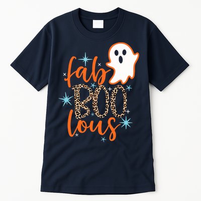 Funny Cute Boo Ghost Halloween Fab-Boo Lous Leopard Tall T-Shirt