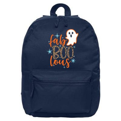 Funny Cute Boo Ghost Halloween Fab-Boo Lous Leopard 16 in Basic Backpack