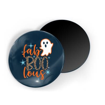 Funny Cute Boo Ghost Halloween Fab-Boo Lous Leopard Magnet